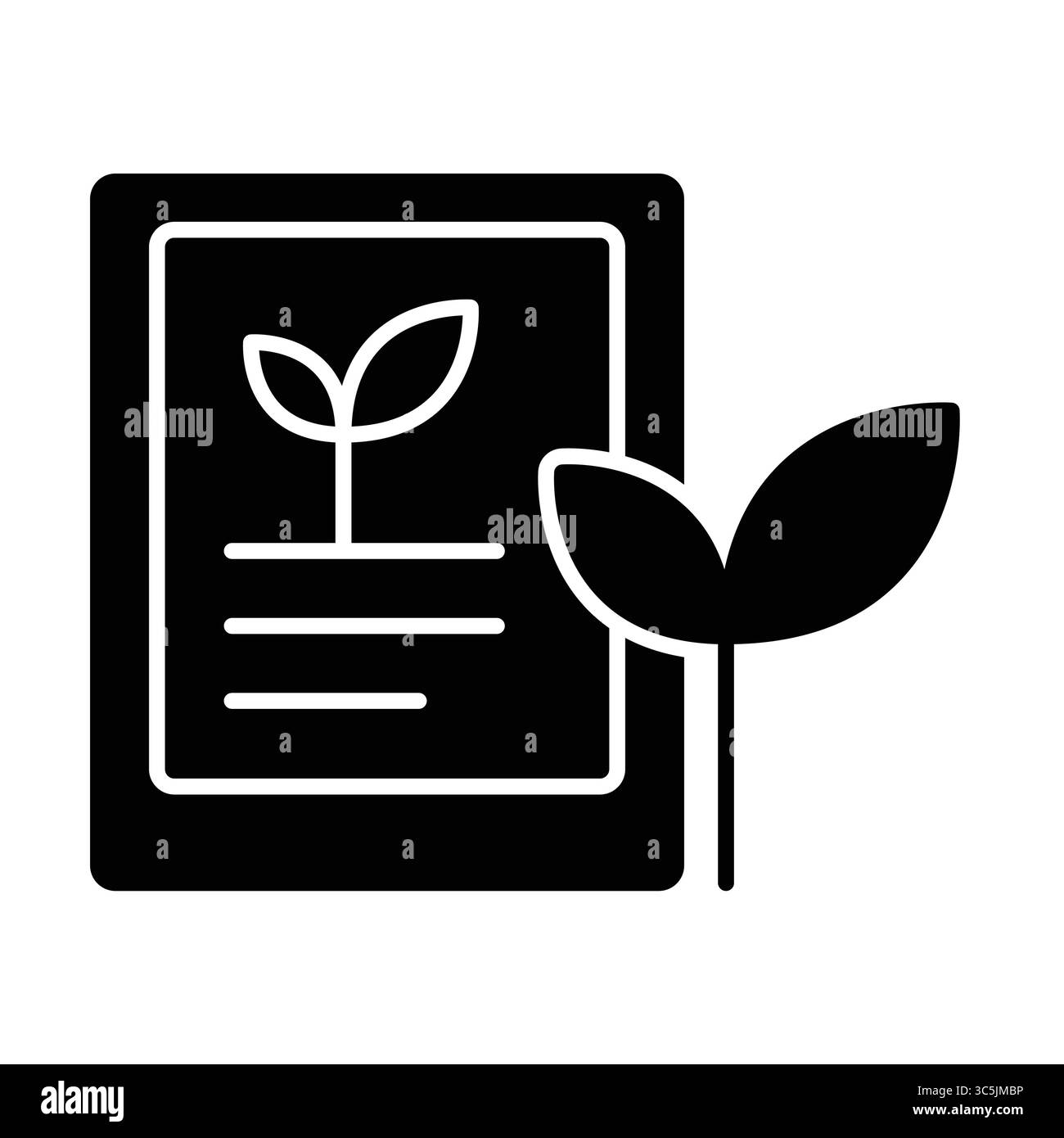 Un design minimalista con un grafico di crescita delle piante, perfetto per usi didattici in biologia e giardinaggio, che mostra le fasi dello sviluppo delle piante Illustrazione Vettoriale