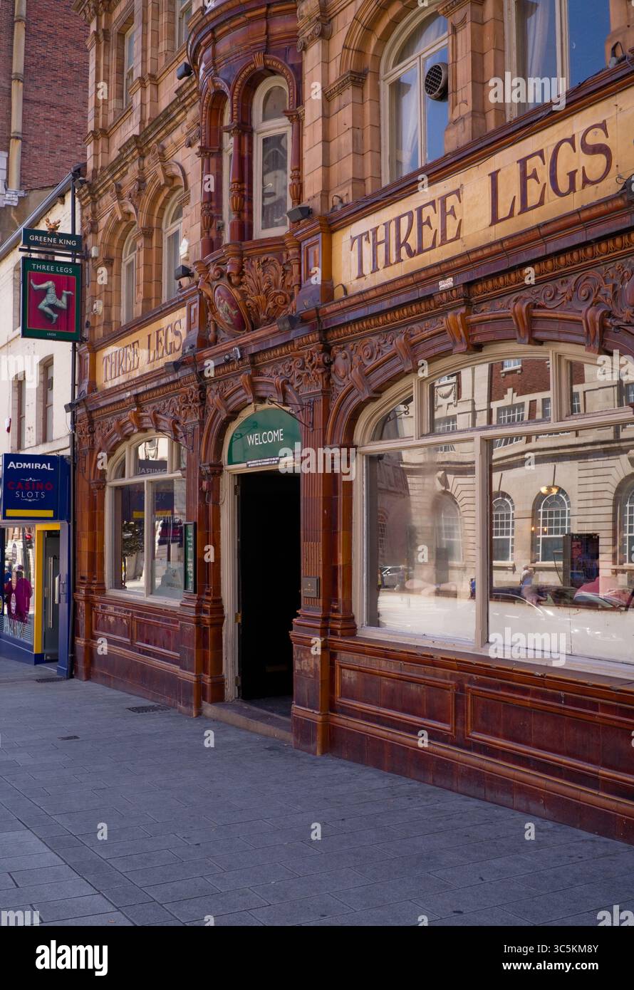 Pub a tre zampe nel centro di Leeds Foto Stock