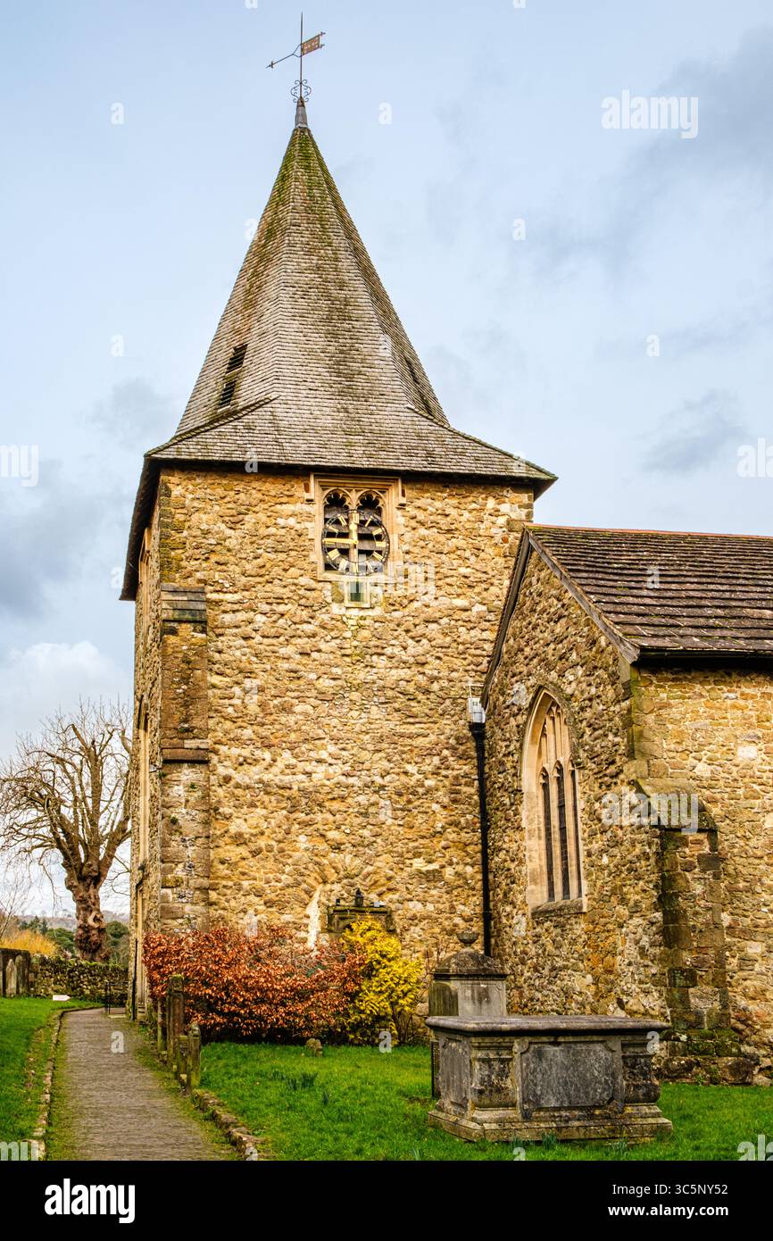 St Mary the Virgin Church, The Green, Westerham, Kent Foto Stock