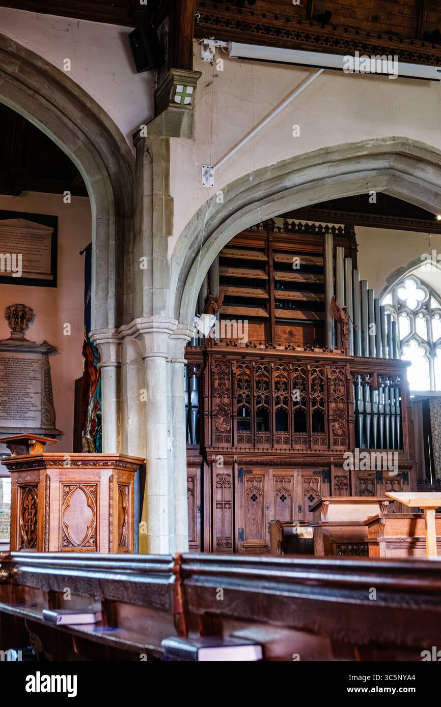 St Mary the Virgin Church, The Green, Westerham, Kent Foto Stock