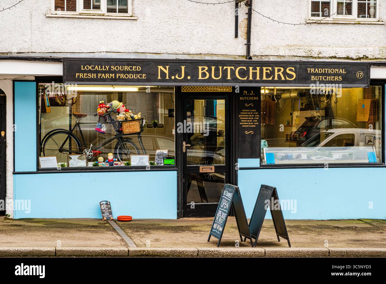 N J Butchers, High Street, Westerham, Kent Foto Stock