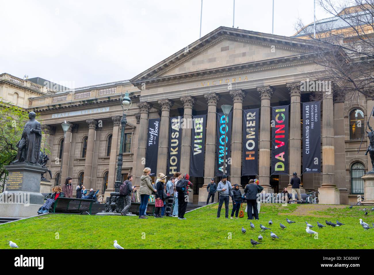 State Library Victoria in Swanston Street nel centro di Melbourne, fondata nel 1854 ed è la più antica biblioteca pubblica dell'Australia Foto Stock