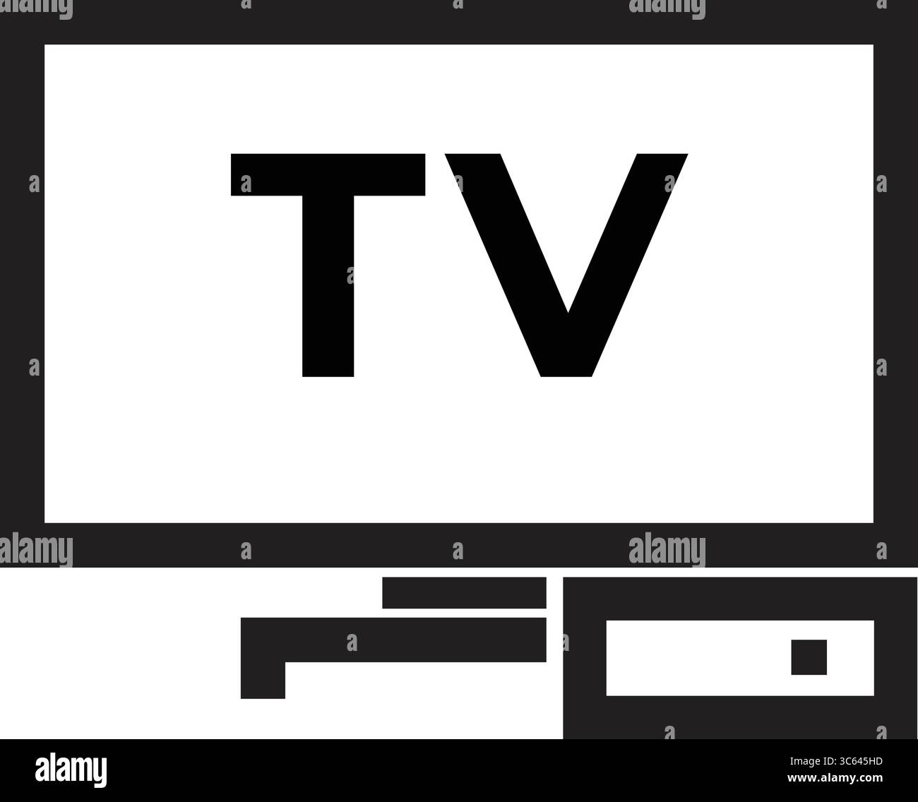 Illustrazione del dispositivo di streaming di alta qualità dell'icona vettoriale di IPTV e TV Box. Illustrazione Vettoriale