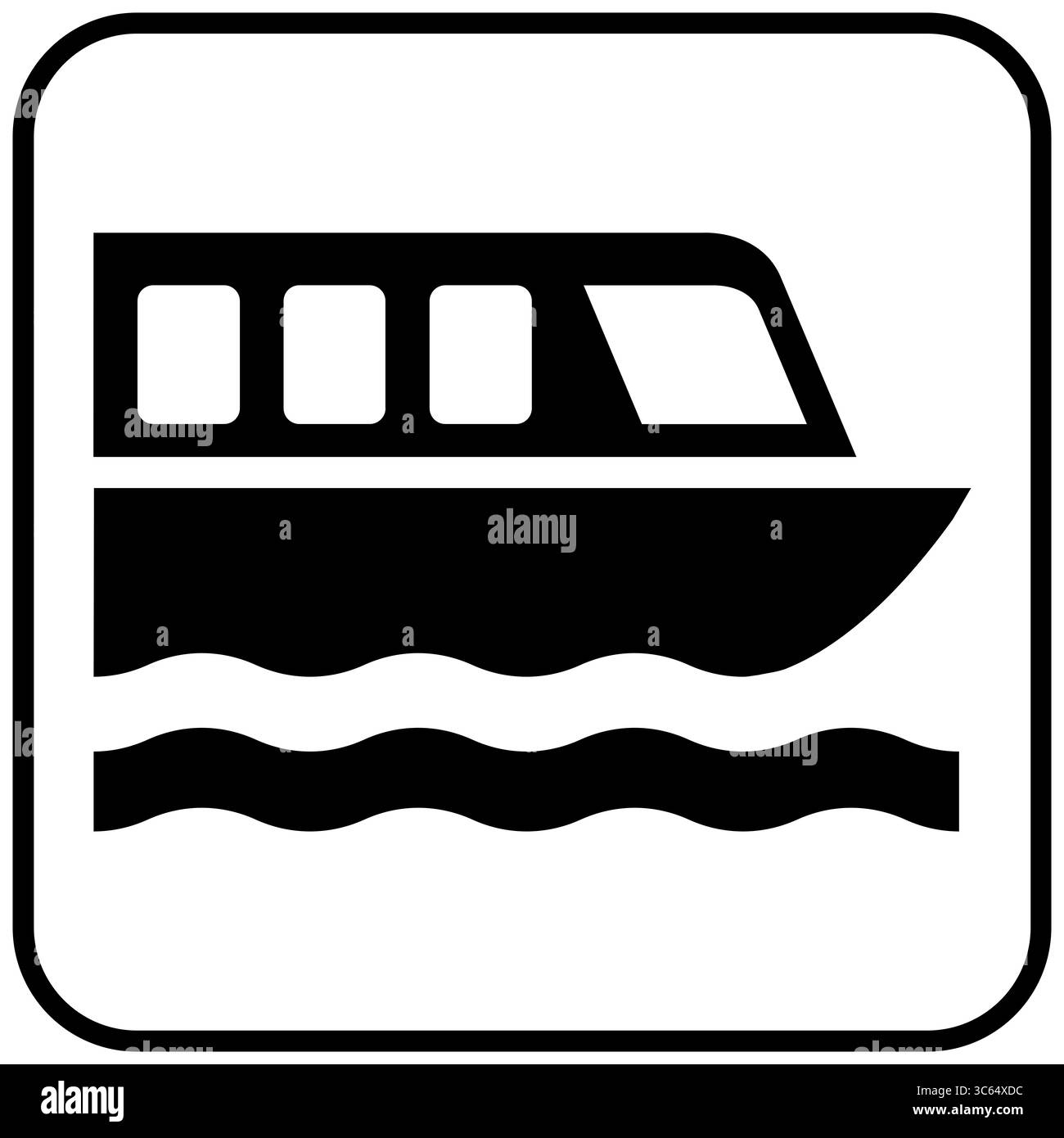 Icona del tour in barca Foto Stock