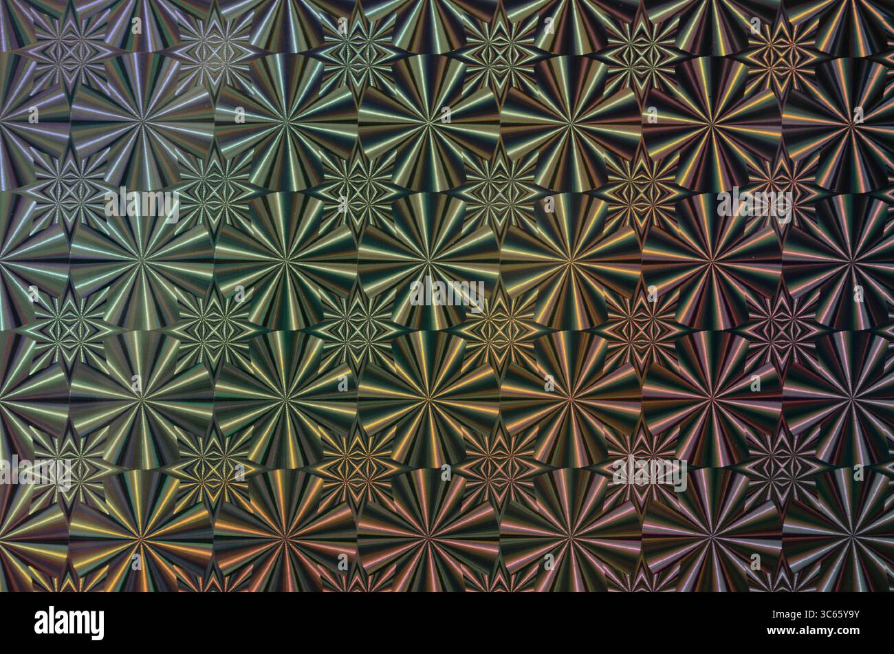 Sfondo texture astratta modello radiale iridescente Foto Stock