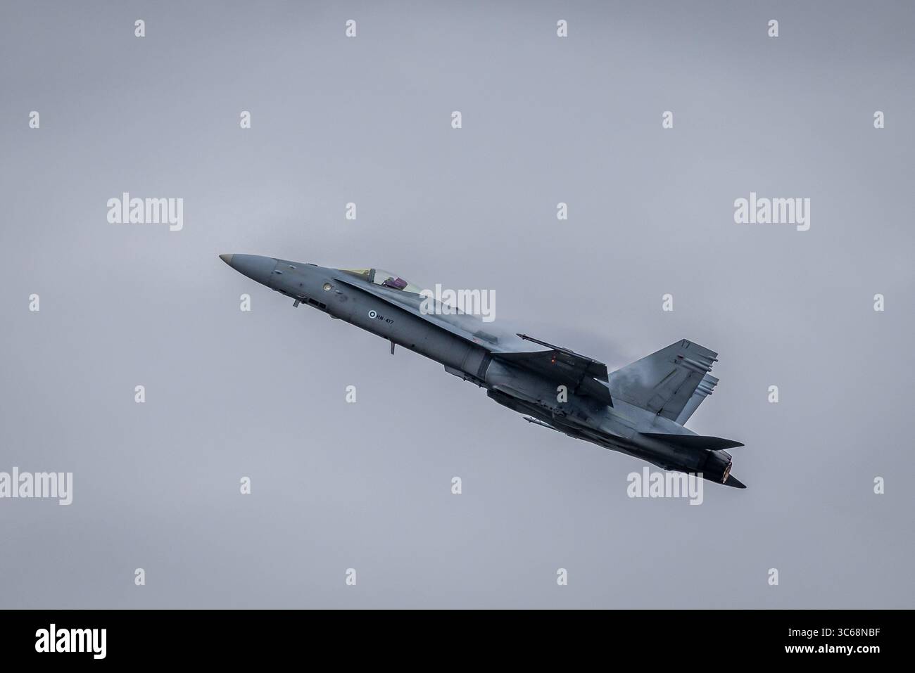 Finnish Air Force McDonnell Douglas F/A-18C Hornet "HN-417". Royal International Air Tattoo, RAF Fairford, Gloucestershire, Inghilterra, Regno Unito Foto Stock