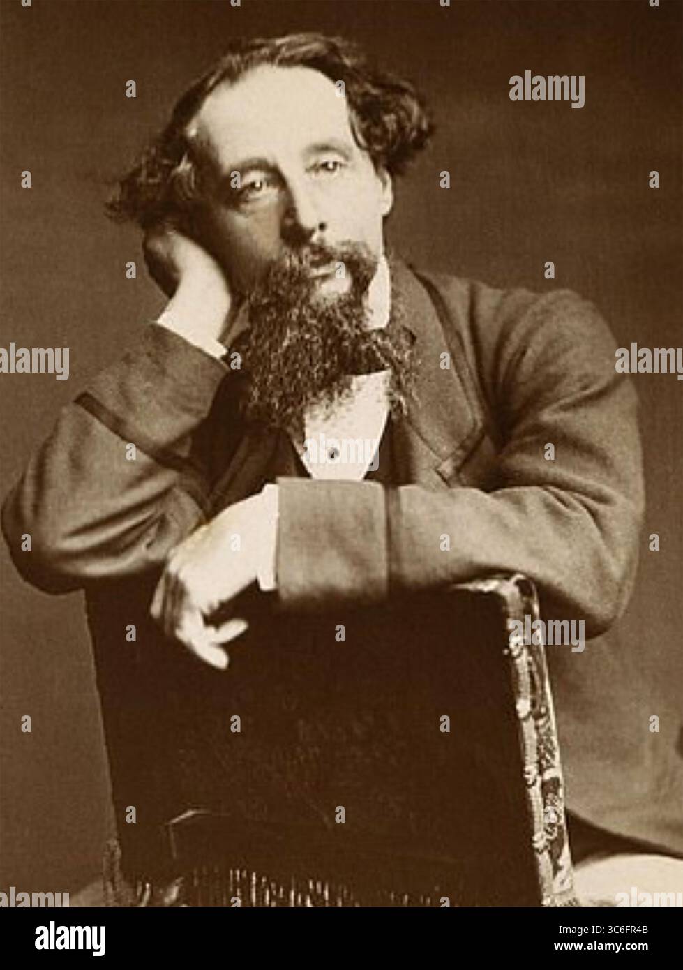 CHARLES DICKENS (1612-1870) romanziere e giornalista inglese nel 1861 del fotografo americano Carleton Watkins Foto Stock