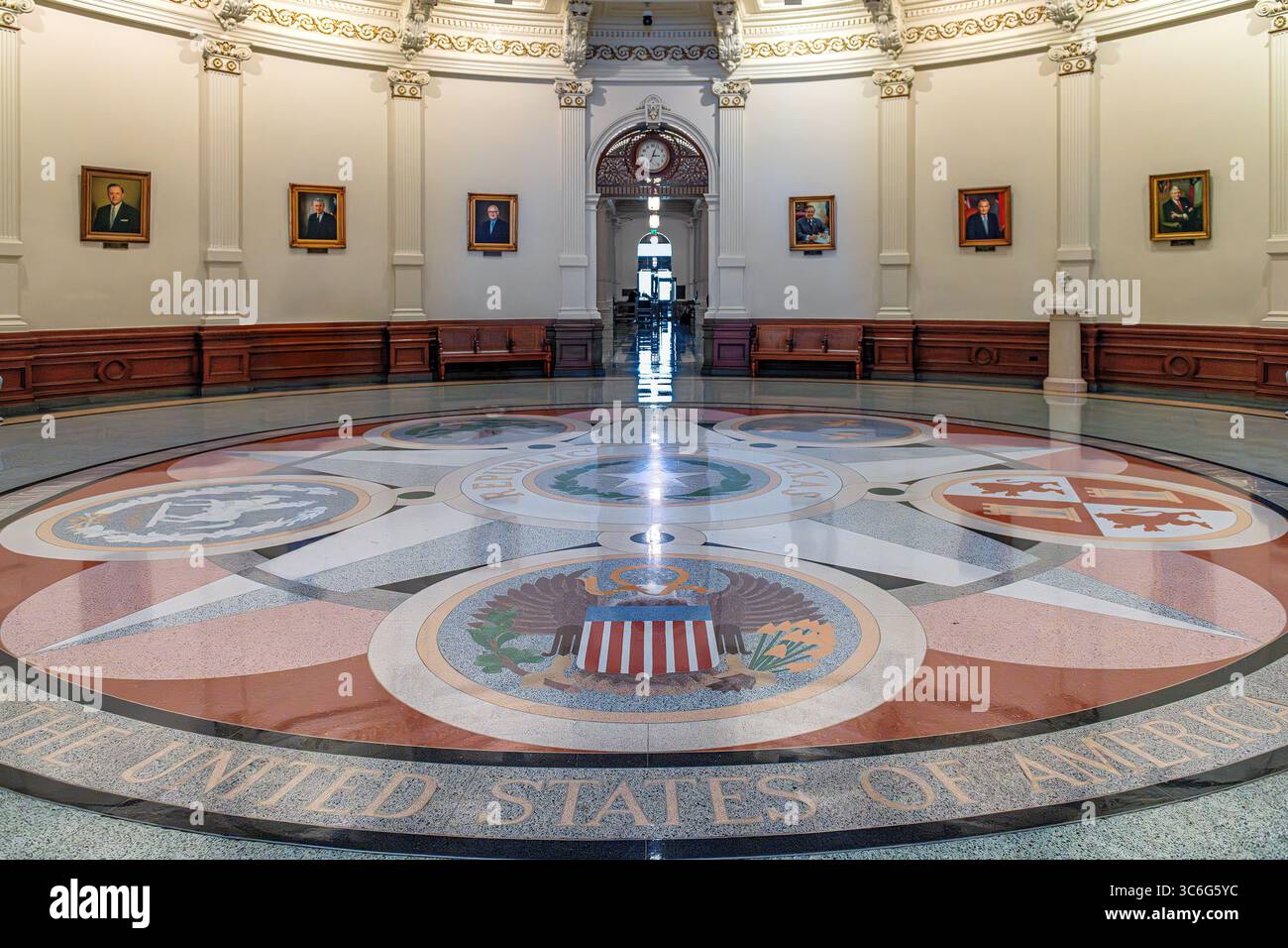 Interno del palazzo del governo dello stato del Texas ad Austin, Texas, Stati Uniti. Foto Stock
