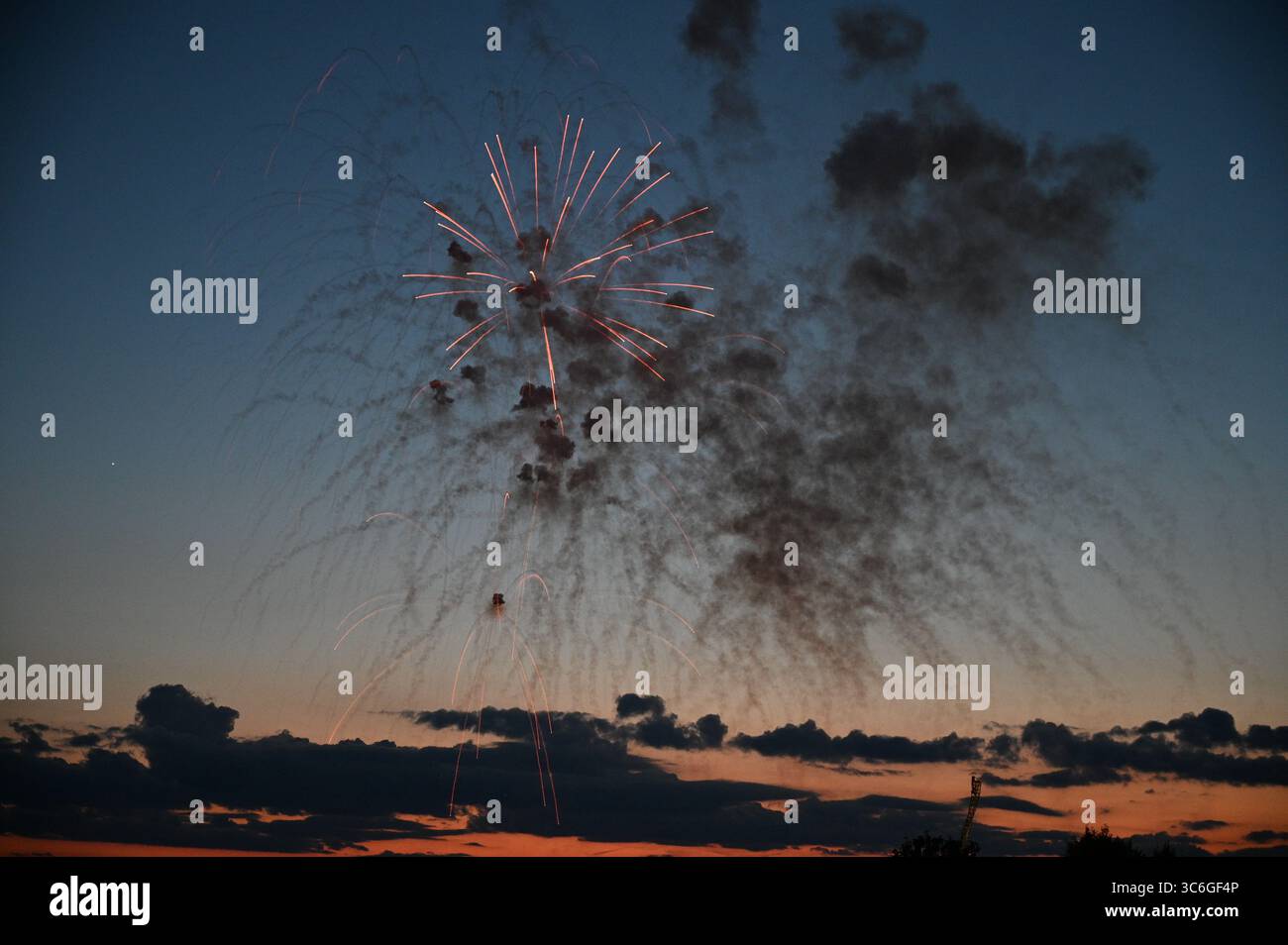 Futh of July Fire Works a Dorney Park Foto Stock