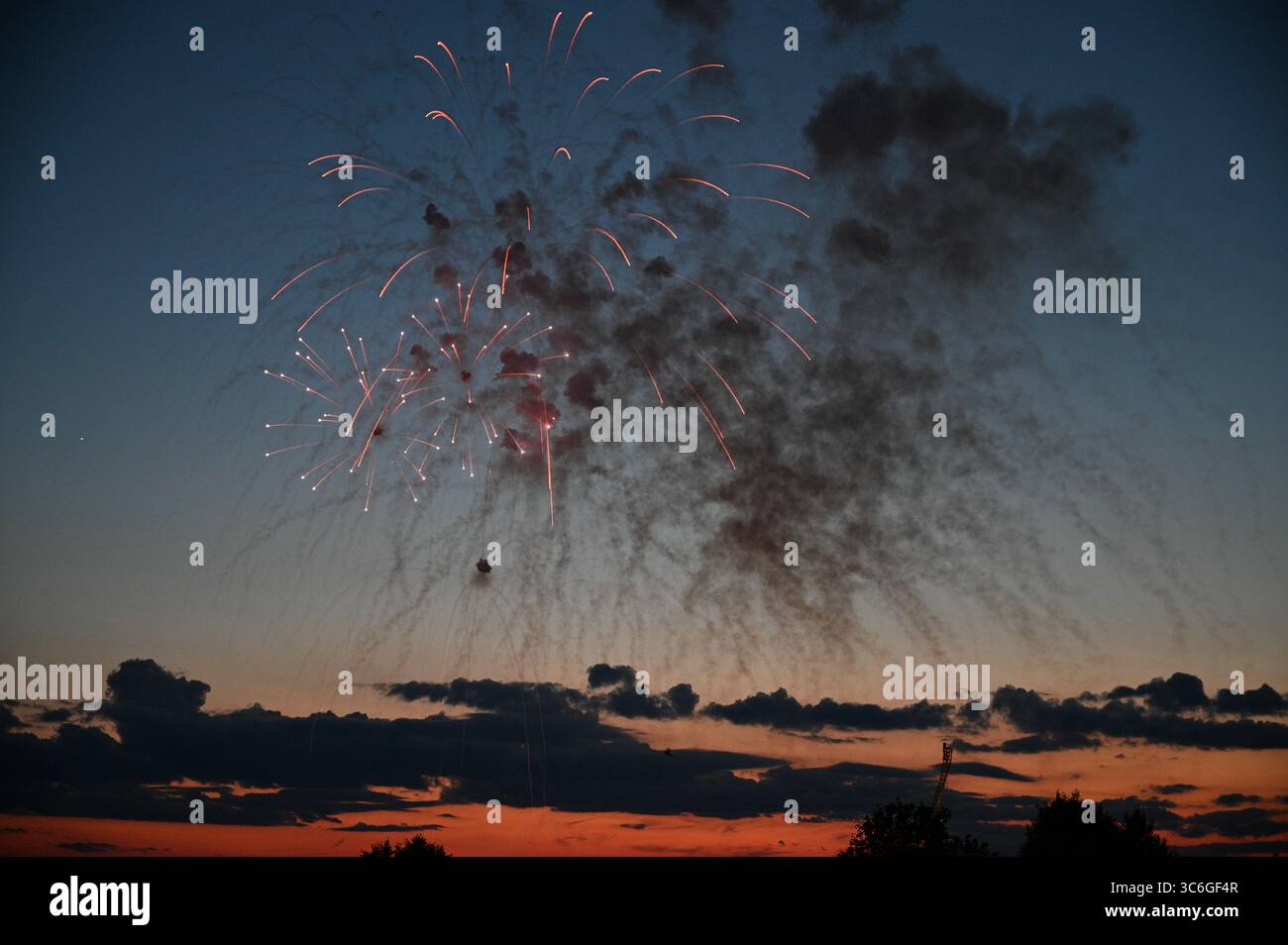 Futh of July Fire Works a Dorney Park Foto Stock