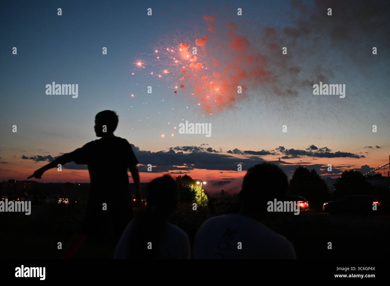 Futh of July Fire Works a Dorney Park Foto Stock