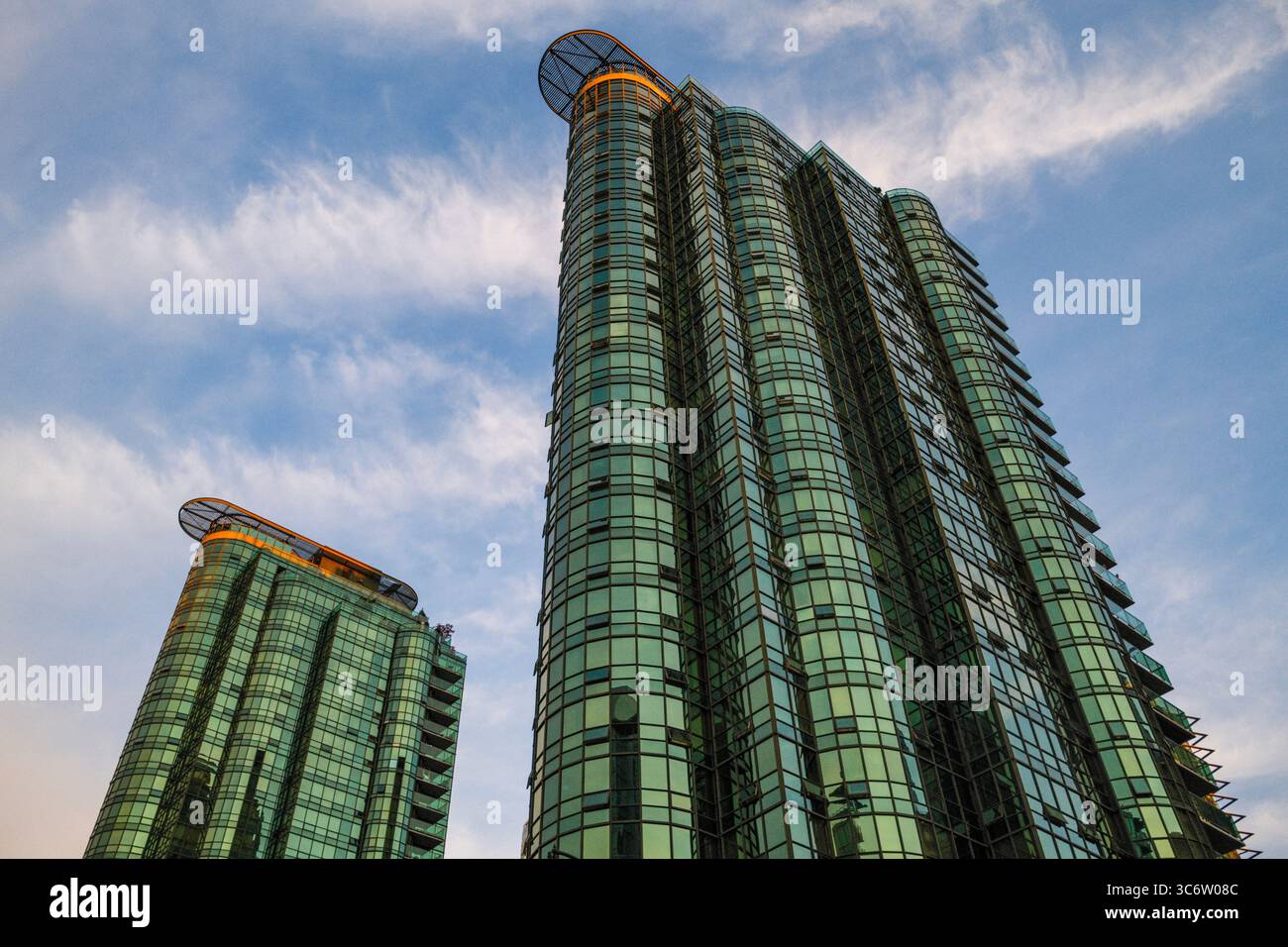 Condomini Harbourside Park i & II a Coal Harbour, Vancouver, British Columbia. Foto Stock