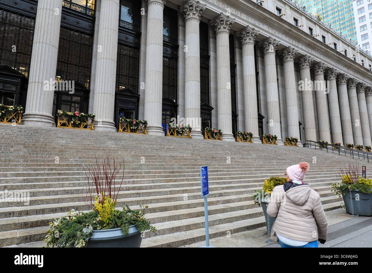 Vista delle strade cittadine di Manhattan, New York e degli edifici Foto Stock