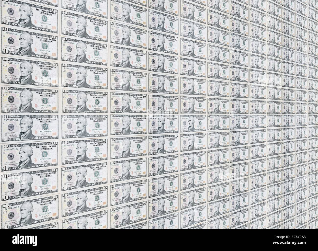 Banconote da 10 dollari, banconote da 10 dollari Foto Stock