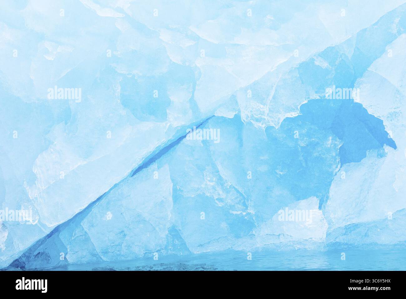 Iceberg, ghiaccio blu, Smeerenburgbreen, Scandinavia, Spitsbergen Foto Stock