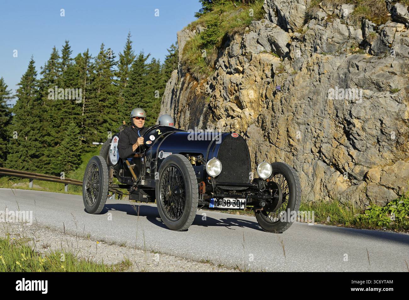 Ennstal Classic 2025 Rally di auto d'epoca, Bugatti Type 30, costruito nel 1924, Stoderzinken, Stiria, Austria Foto Stock