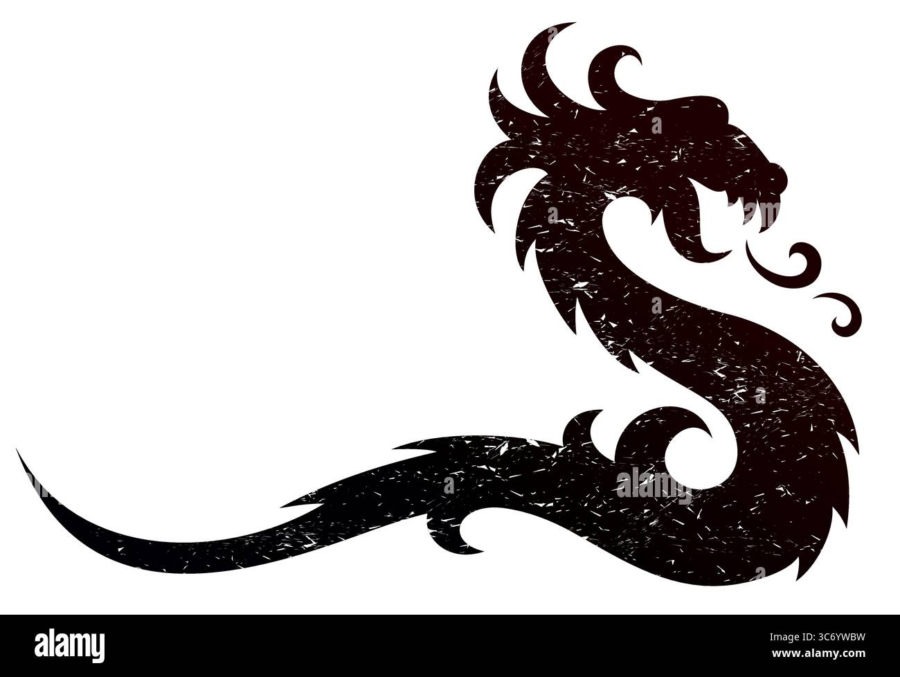 Un simbolo del drago stilizzato. Illustrazione Vettoriale