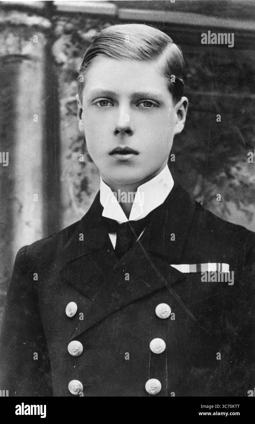 Il Principe di Galles in uniforme navale anni 1910 Foto Stock