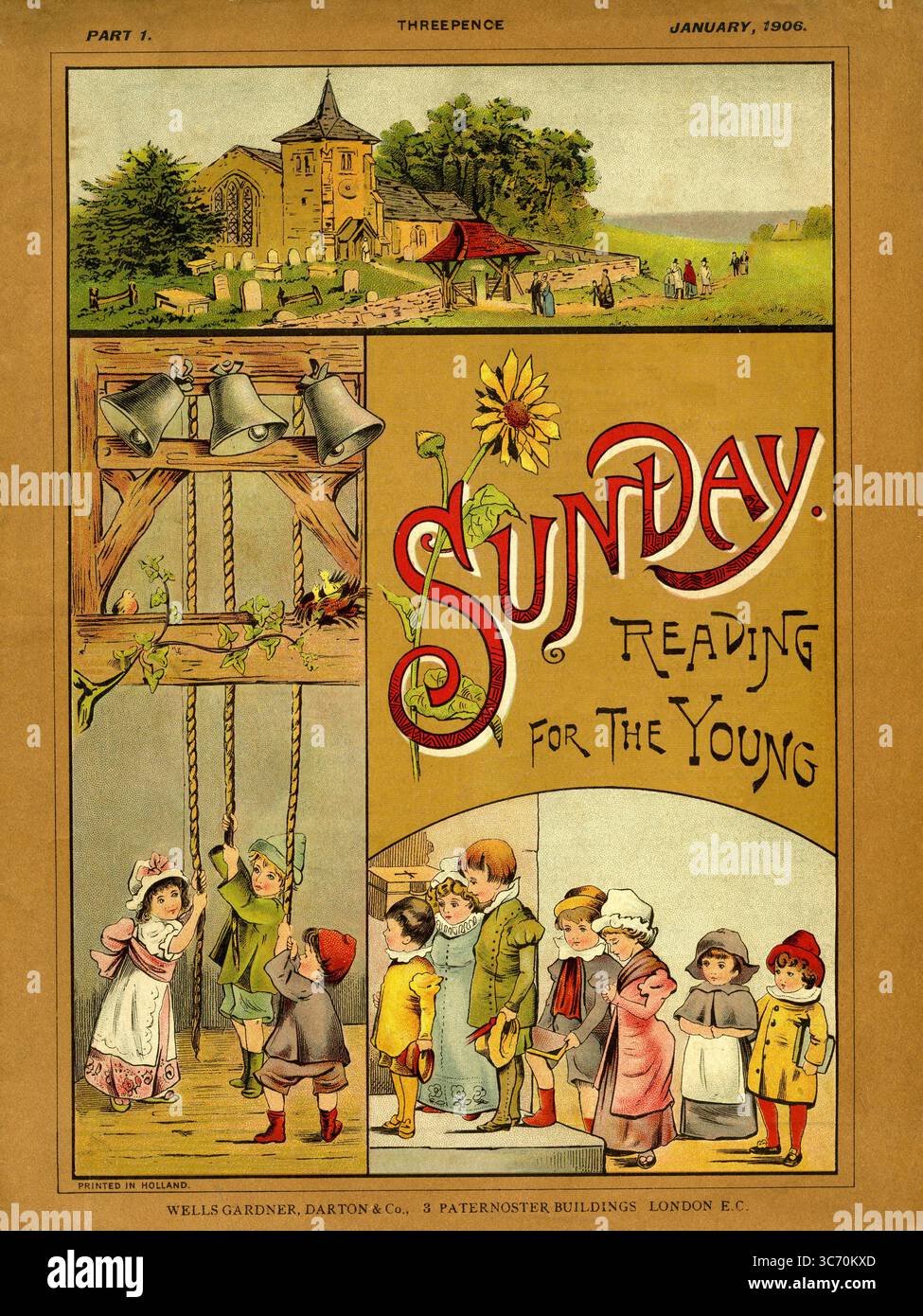 Copertina della rivista Sunday. Prima parte. Gennaio 1906. Wells Gardner & Co Senza data. Foto Stock