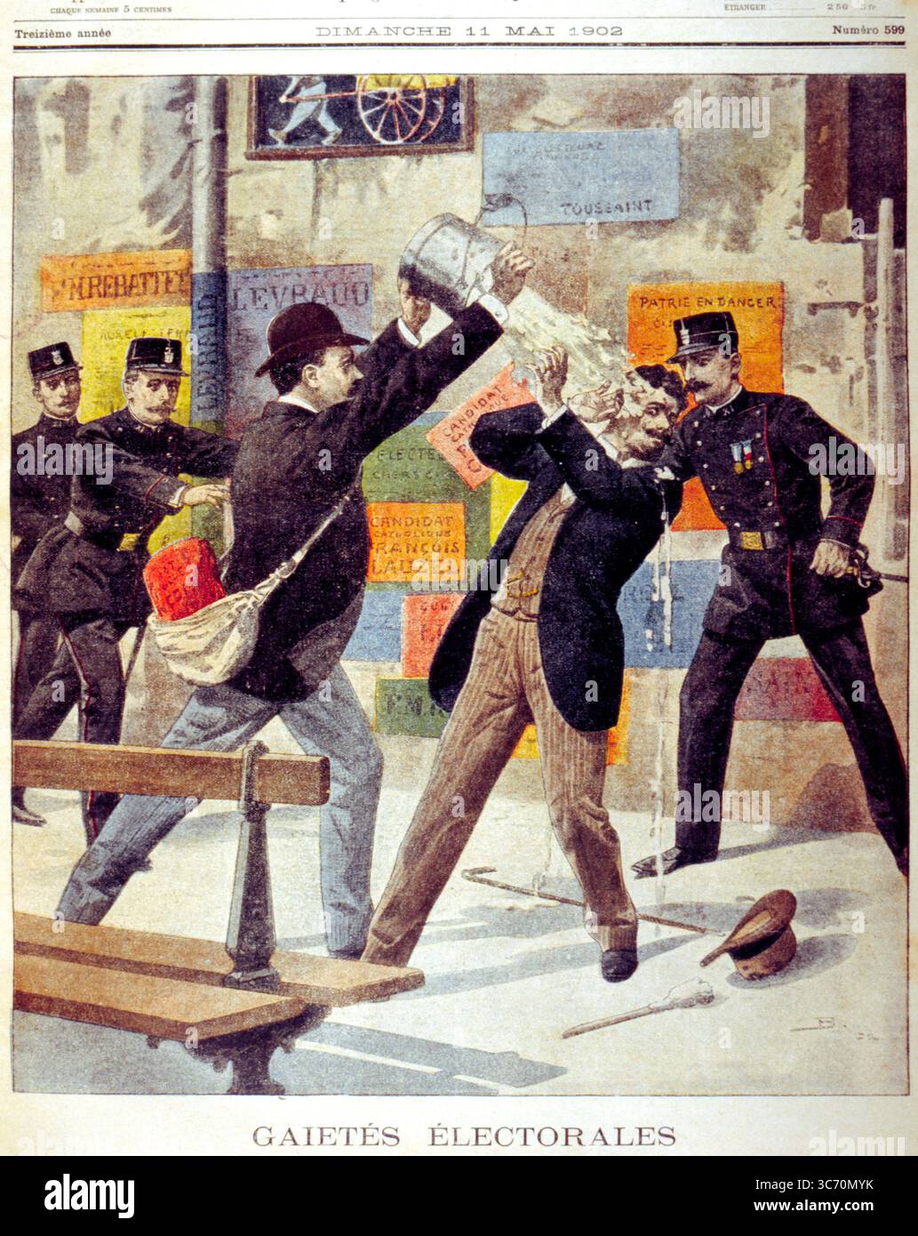 Le Petit Journal 1902 delizie elettorali Foto Stock