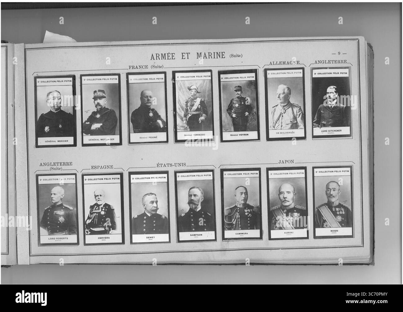 2a COLLEZIONE FELIX POTIN ARMEE ET MARINE (prima fila l-r) FRANCIA: Generale mercier (Auguste) 1833 1832-1904 1840-1904 - generale metzinger (Leon-Frederic-Hubert) 1842 1850 1860 - generale Peigne (Paul) 1841 - generale Pendezec (Jean-Marie-Toussaint) 1842 - generale Voyron (Emile-Jean-Francois-Regis) 1838 ALLEMAGNE 1832 1839 1837 Foto Stock