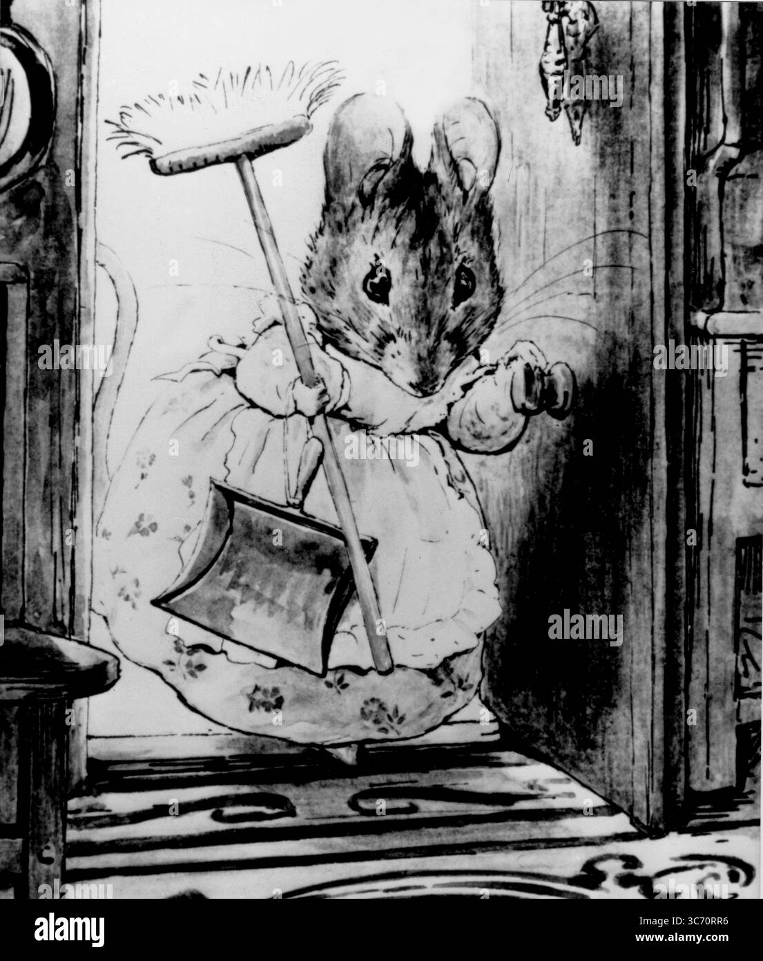Hunca Munca dall'illustrazione originale di The tale of Two Bad Mice di Beatrix Potter del 1904. Questa fu la sua prima soteria completa basata sui topi, dopo averli già usati come modelli per le filastrocche Foto Stock