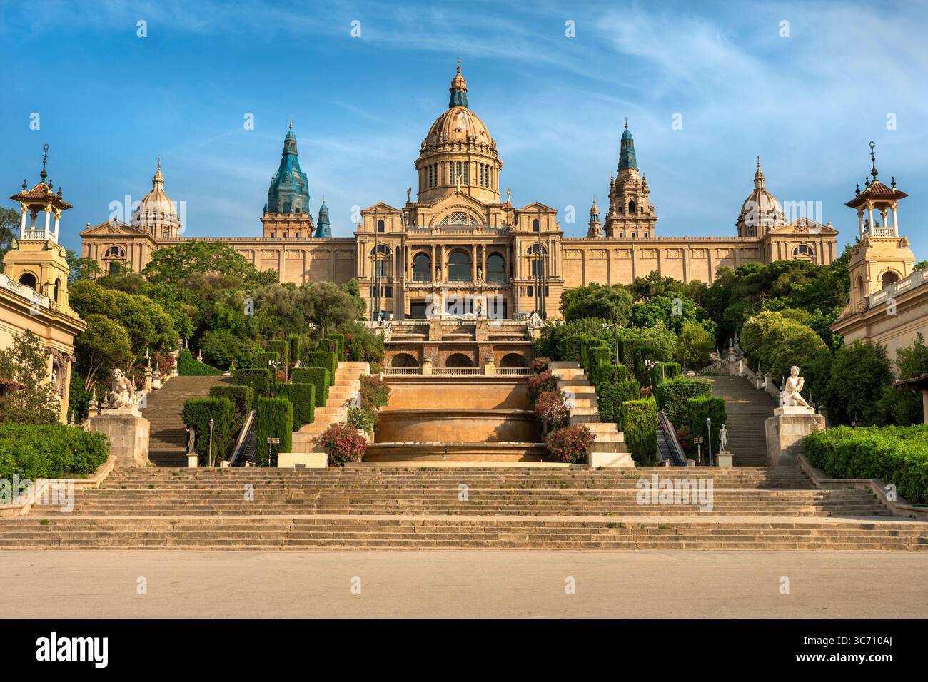 Palazzo Nazionale di Montjuic Museo d'Arte della Catalogna a Barcellona, Spagna Foto Stock