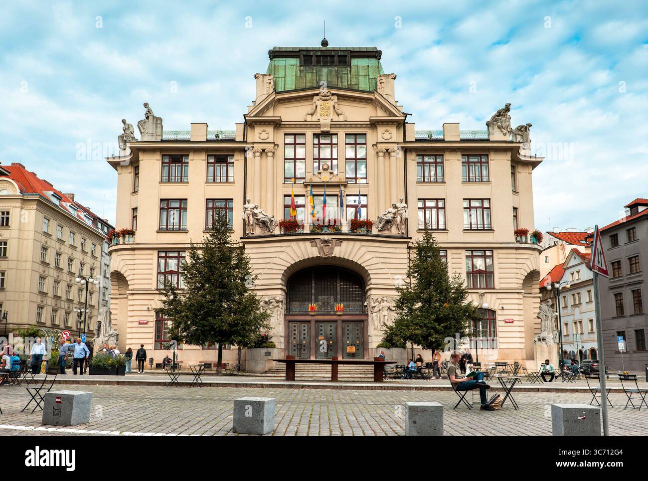 Nuovo edificio del Municipio a Praga Repubblica Ceca Foto Stock