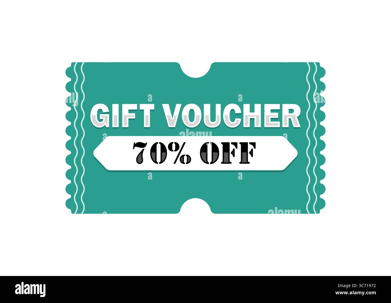 Buono regalo - buono sconto del 70% sull'oro Illustrazione Vettoriale