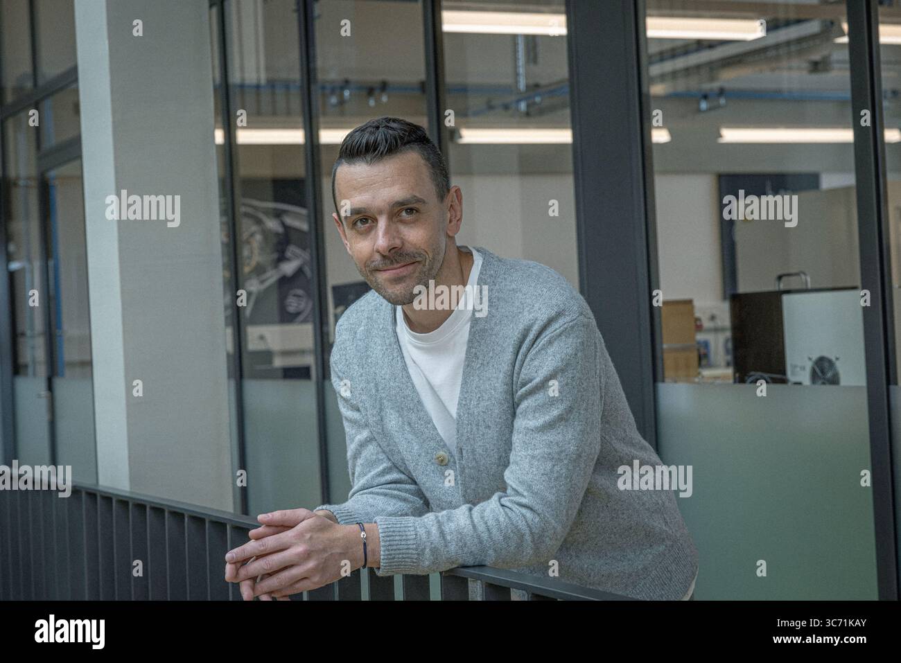Michel Nydegger, recentemente nominato CEO di Greubel Forsey, ha fotografato presso la sede centrale del produttore svizzero di orologi di lusso. Foto Stock