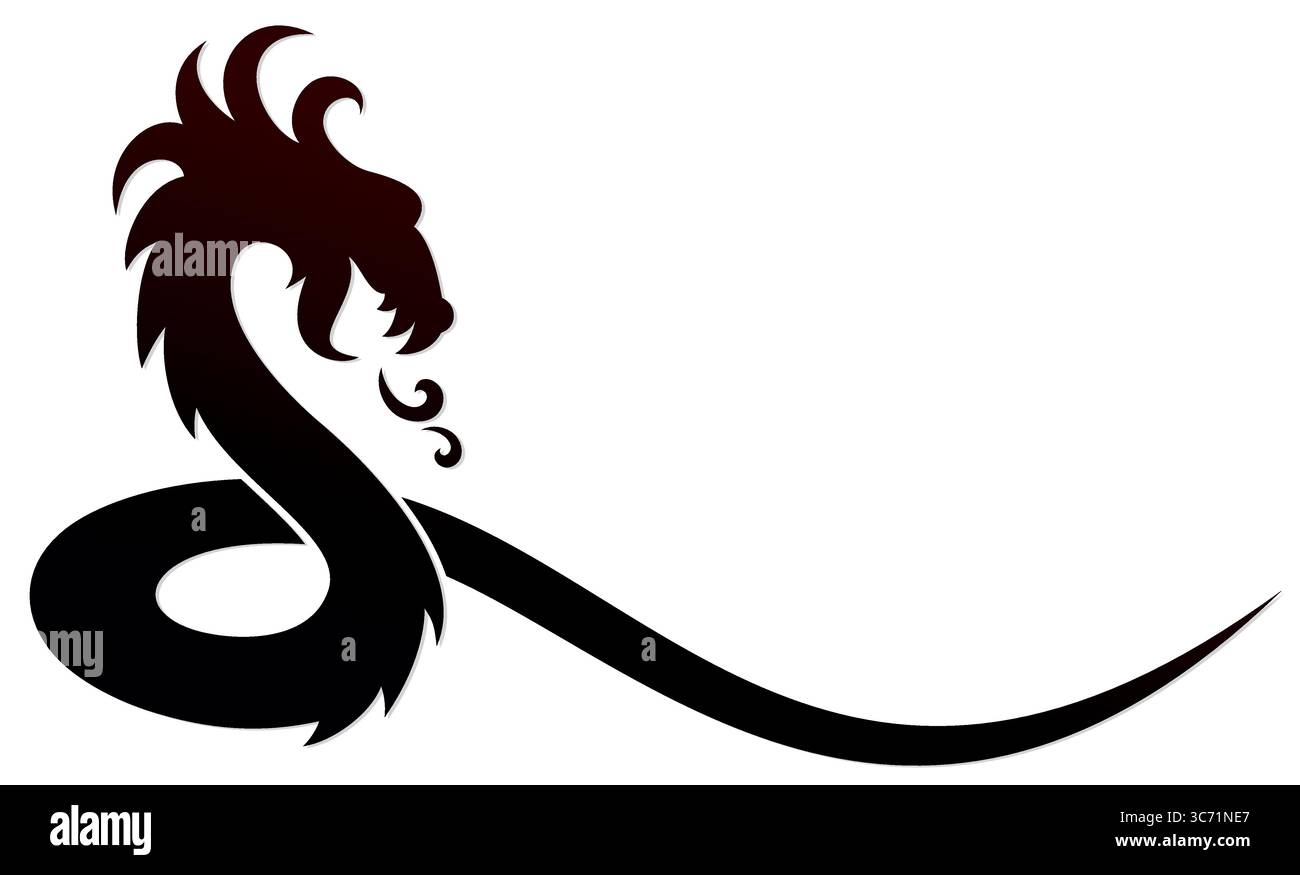 Simbolo di un drago. Illustrazione Vettoriale