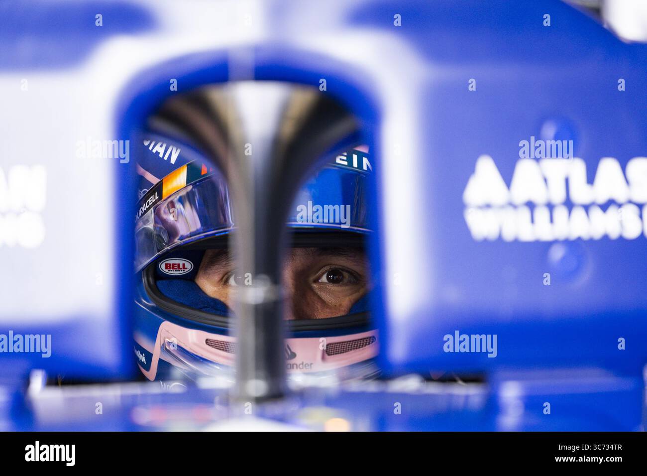 ALB durante il Gran Premio d'Ungheria di Formula 1 2025 di Lenovo, 14° round del Campionato del mondo di Formula 1 2025 FIA dal 1° al 3 agosto 2025 sull'Hungaroring, a Mogyorod, Ungheria Foto Stock