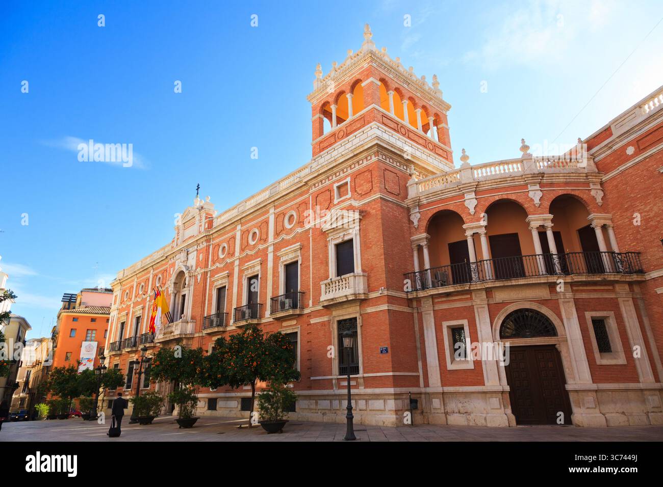 Facciata della Chiesa cattolica di Cabildo de València nella Calle del Palau a Valencia, Spagna Foto Stock