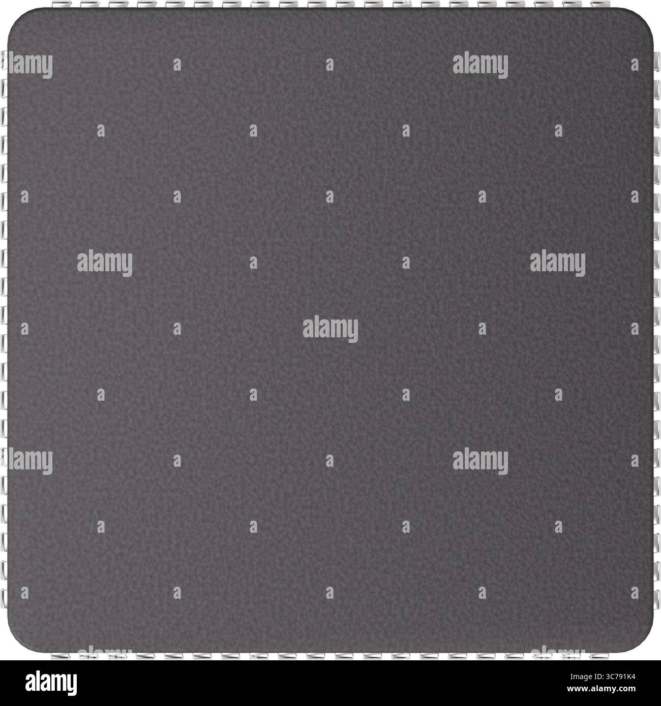 Microchip Unmakred isolato su sfondo bianco puro come risorsa per i compositi. Vista dall'alto verso il basso Foto Stock