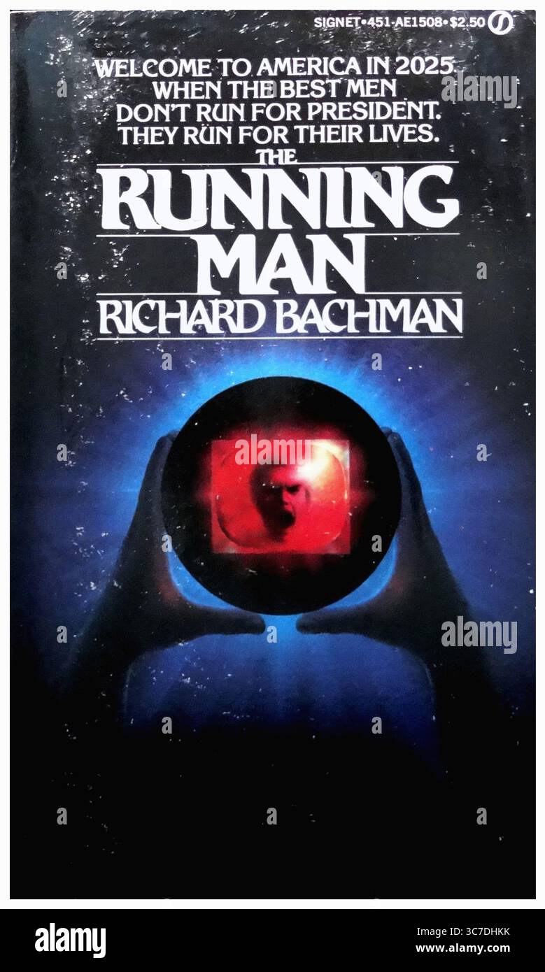 The Running Man, romanzo di Stephen King che scrive come Richard Bachman, prima edizione copertina del libro 1982 Foto Stock
