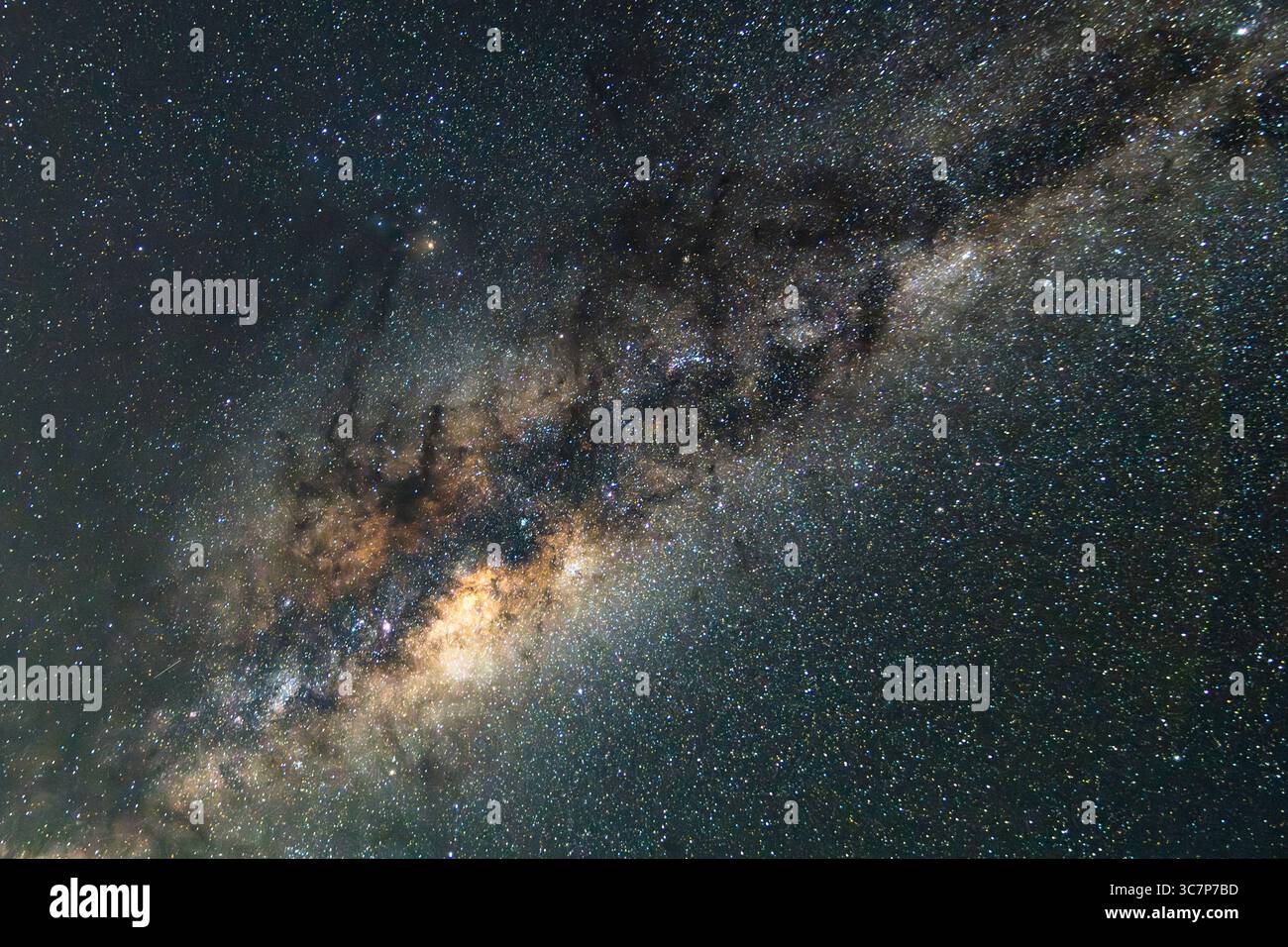 The Dark EMU Constellation in the Milky Way Galaxy piena di stelle provenienti da Blayney, Central West, NSW, Australia. Foto Stock