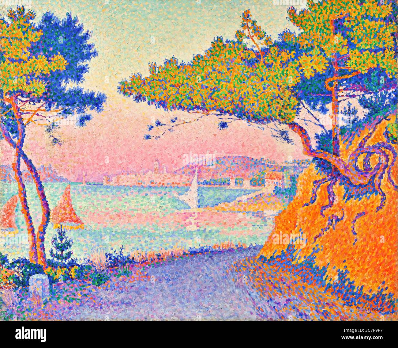 Golfe Juan, 1896 - Paul Signac Illustrazione Vettoriale
