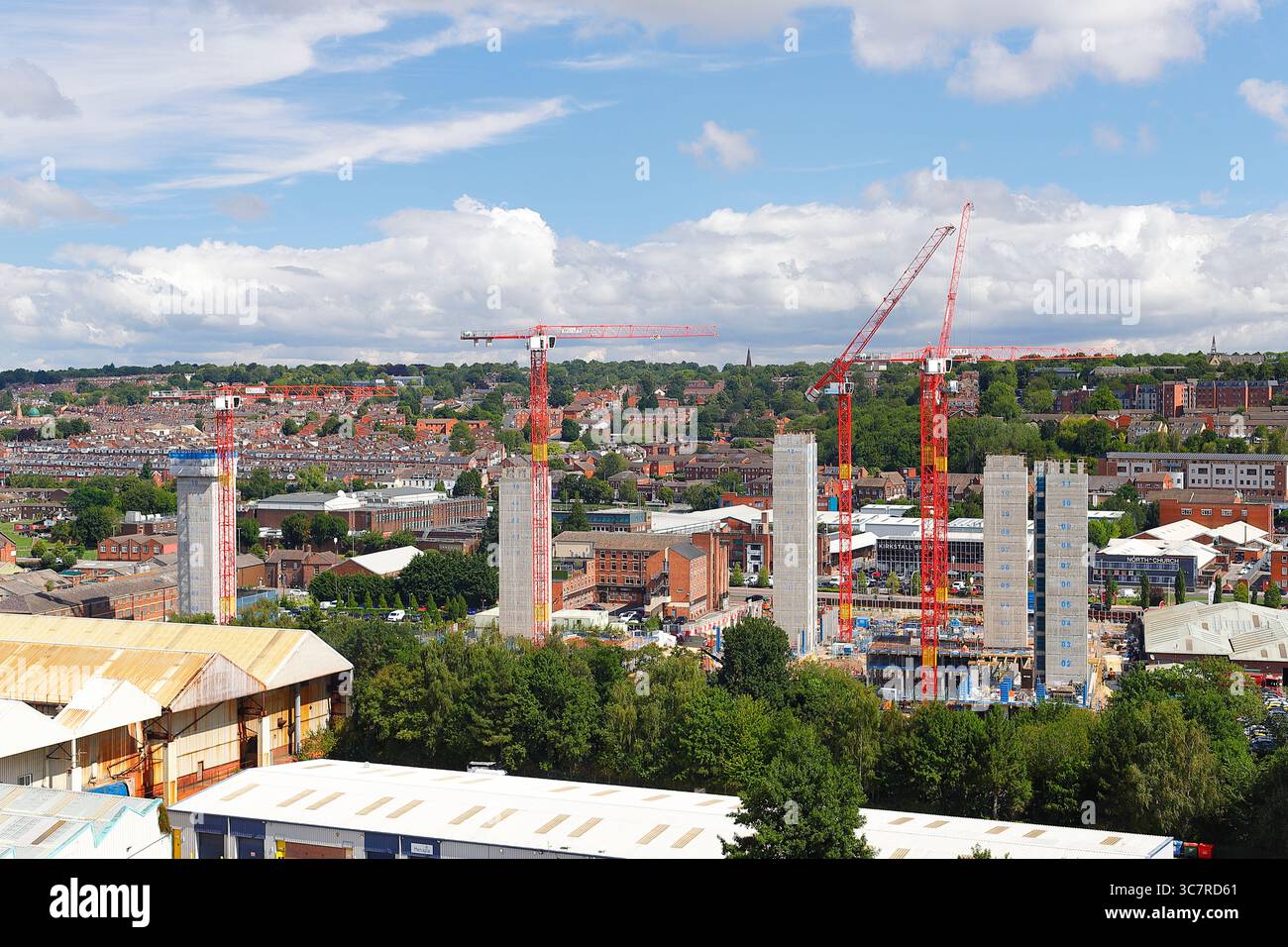 Lo sviluppo della conceria su Kirkstall Road a Leeds, West Yorkshire, Regno Unito Foto Stock