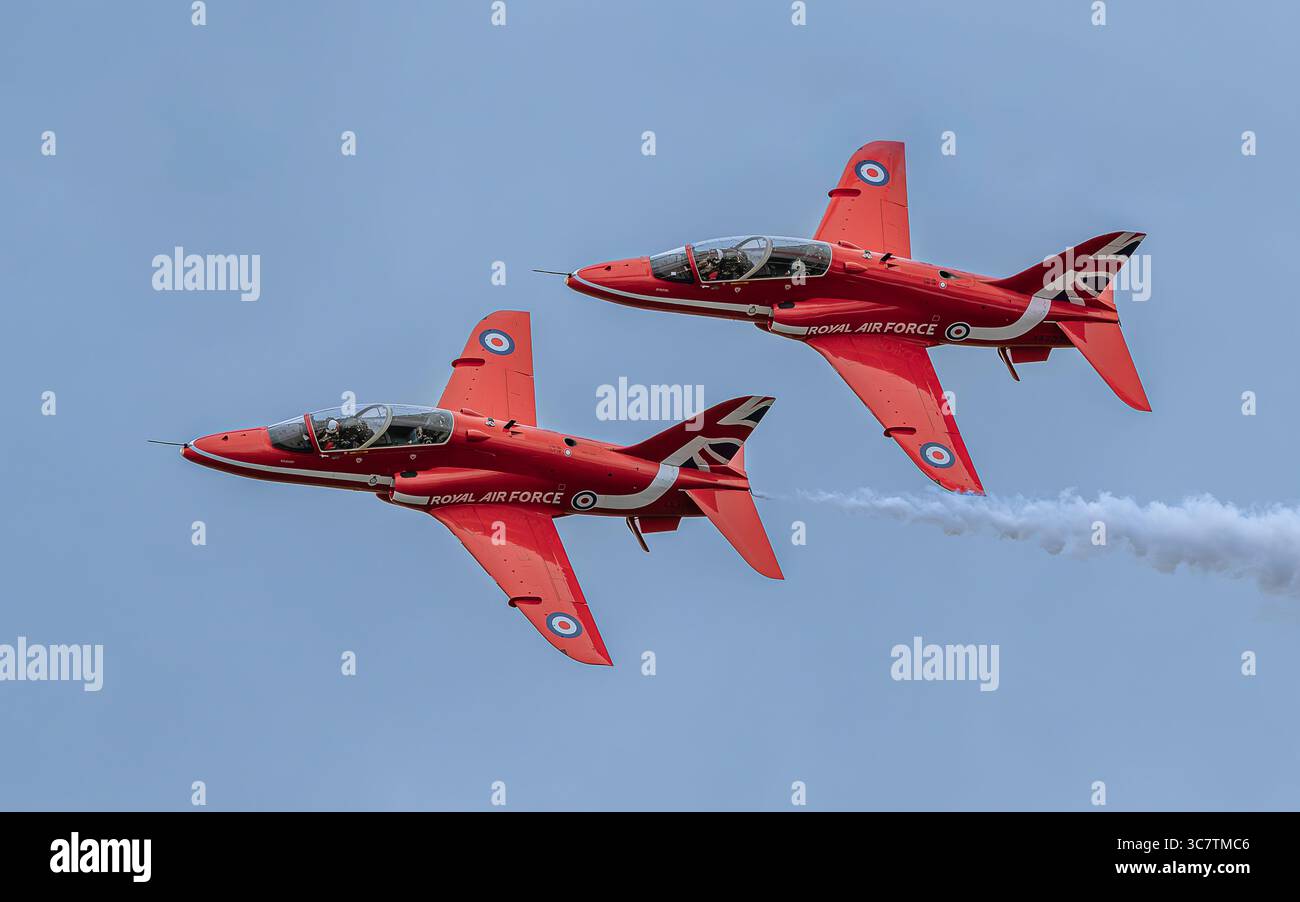 Le frecce rosse, Royal Air Force Aerobatic Team Foto Stock