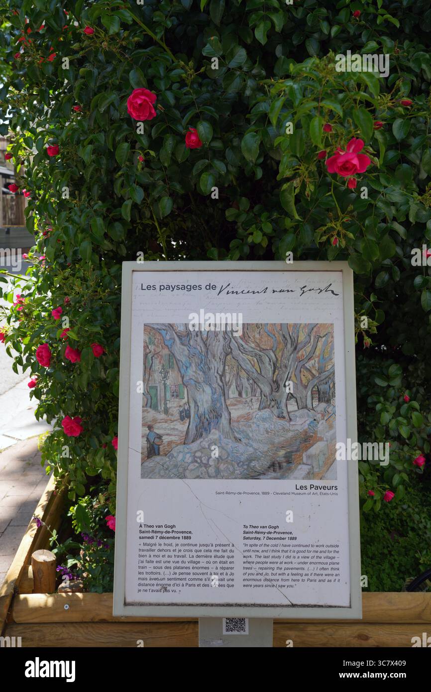 SAINT-REMY-DE-PROVENCE, FRANCIA - 18 MAGGIO 2025 - Vista sulla strada della tradizionale città provenzale di St Remy de Provence, Francia, nelle Alpilles. Foto Stock