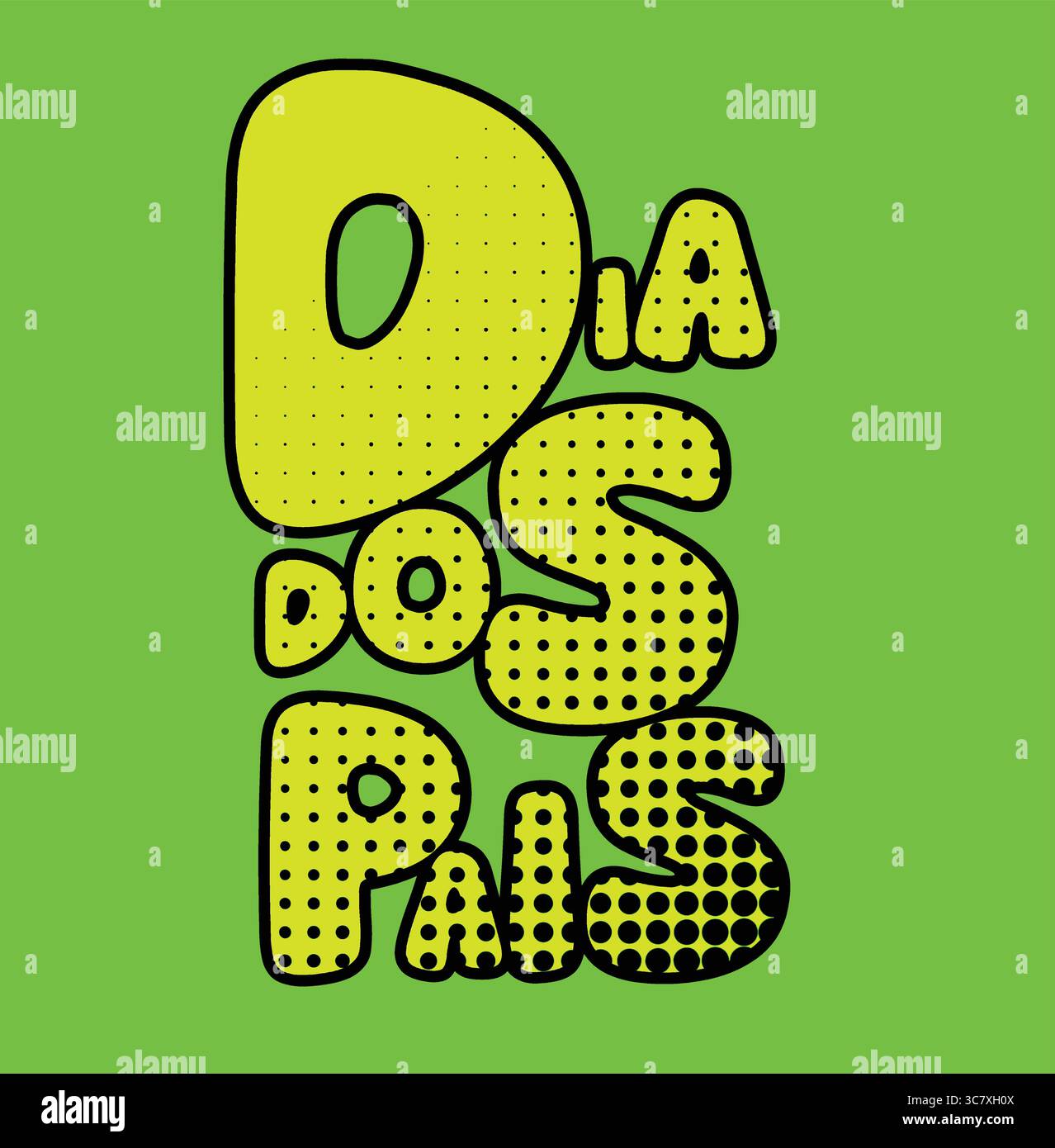 Dia dos pais, che celebra la festa del padre in portoghese Illustrazione Vettoriale