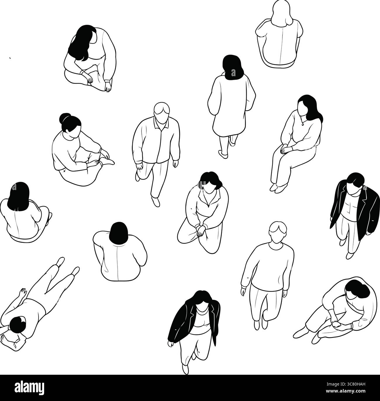 Handshake Outline Vector, accordo Clipart, affare commerciale, partnership, lavoro di squadra, fiducia, saluto, grafica semplice, collaborazione, design minimale. Illustrazione Vettoriale