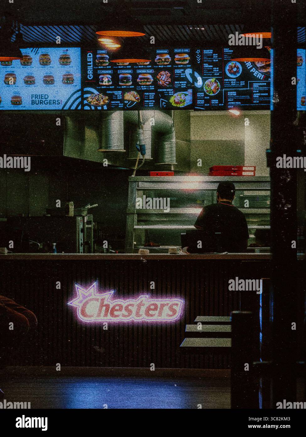 fast food film look - Immagine stock catturata con smartphone