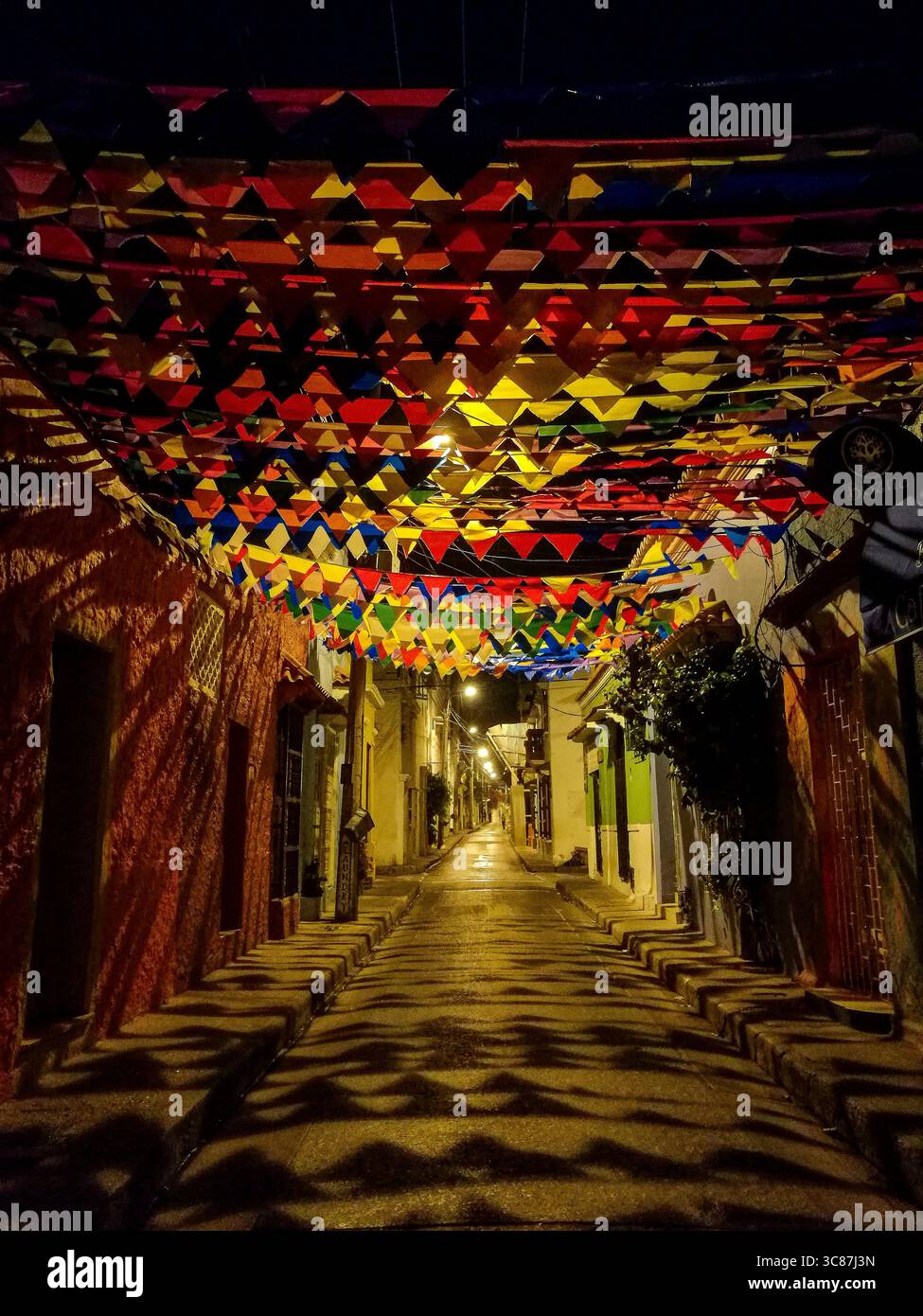 arte di strada a cartagena, colombia Foto Stock