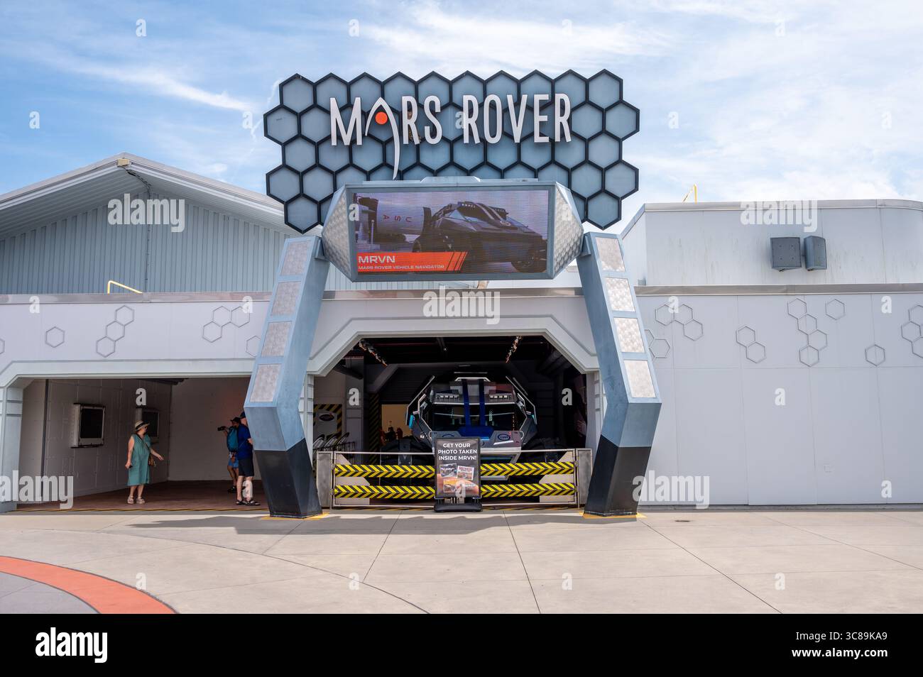 Merritt Island, Florida - 7 luglio 2025: Mostra Mars rover al Kennedy Space Center Foto Stock