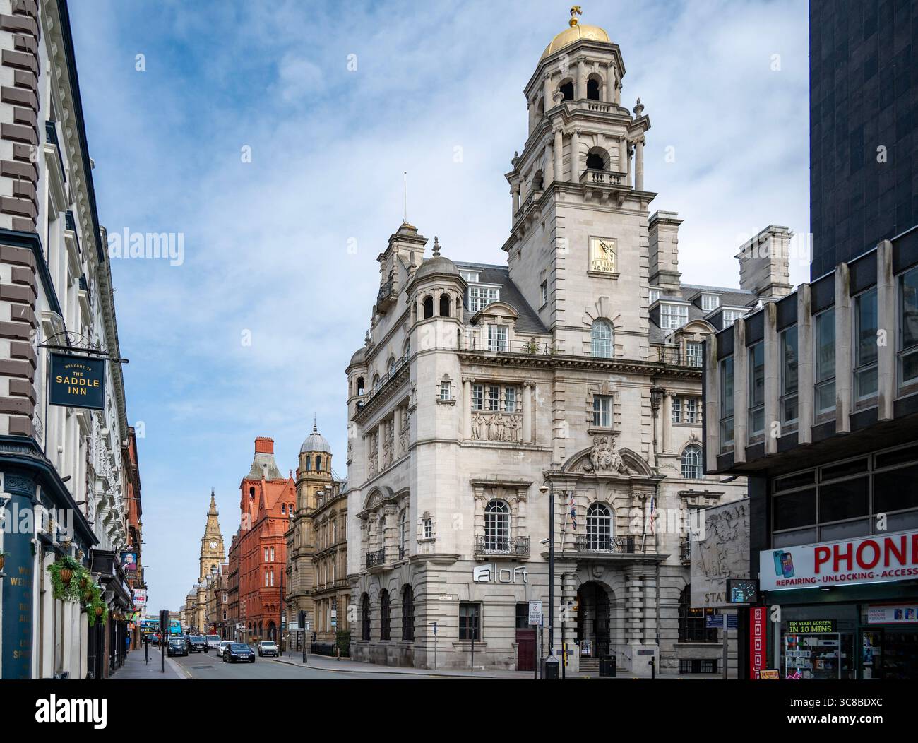 Vecchi edifici su Dale Street, Liverpool, Lancashire, Inghilterra Foto Stock