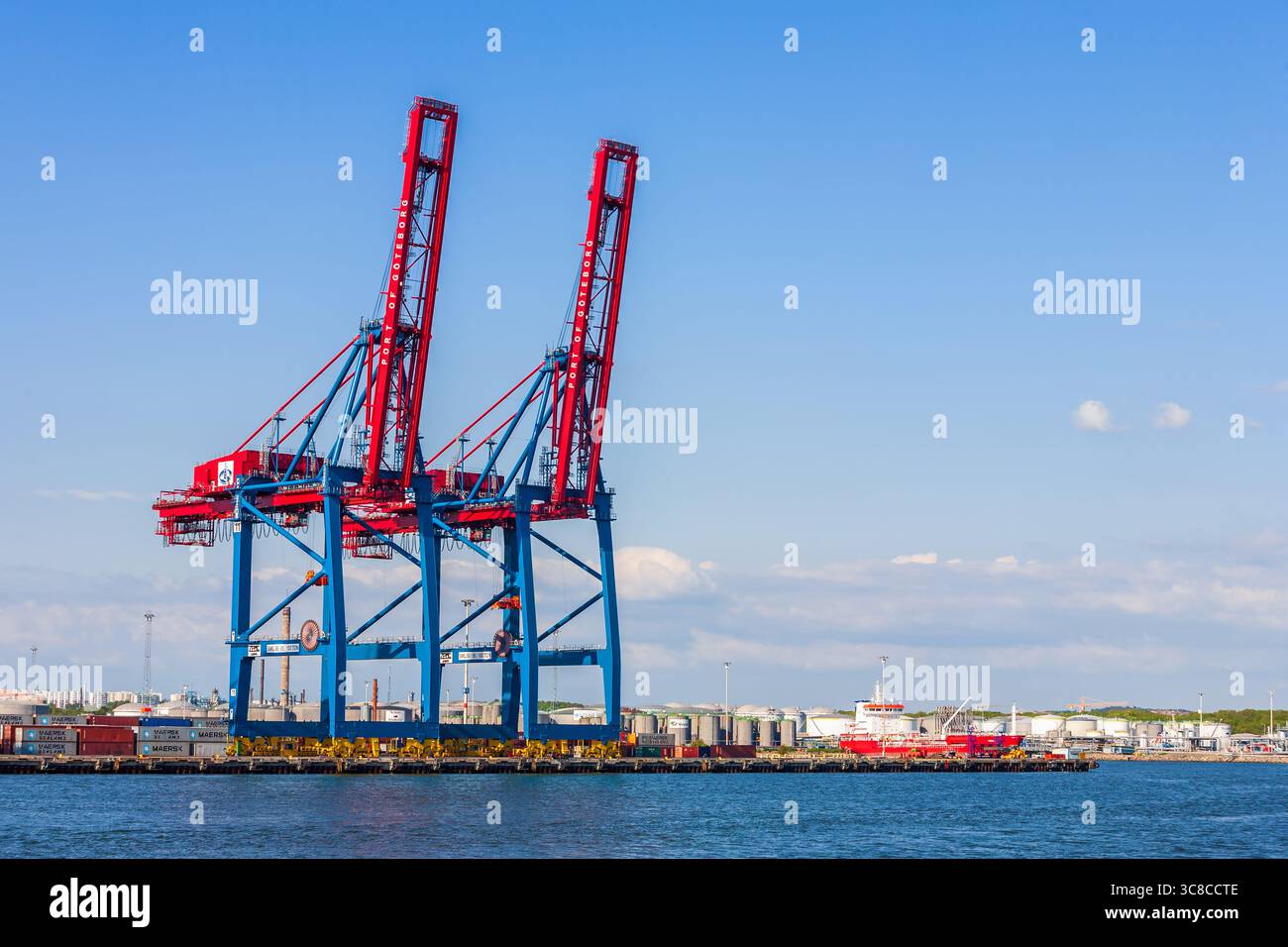 Nave a gru costiere nel porto di Gothenburg Foto Stock