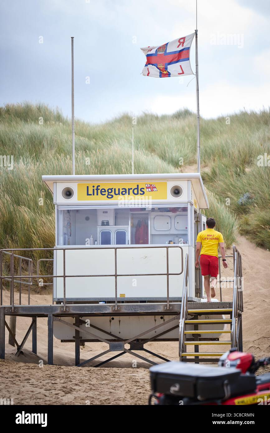 Stazione di guardia RNLI di Formby Beach Foto Stock