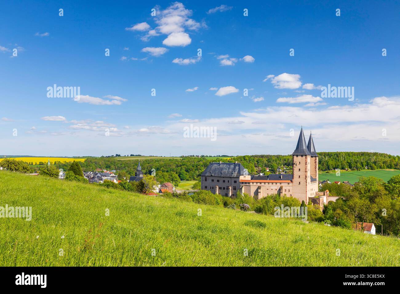 Schloss Rochlitz, Sachsen, Deutschland *** Castello di Rochlitz, Sassonia, Germania Foto Stock