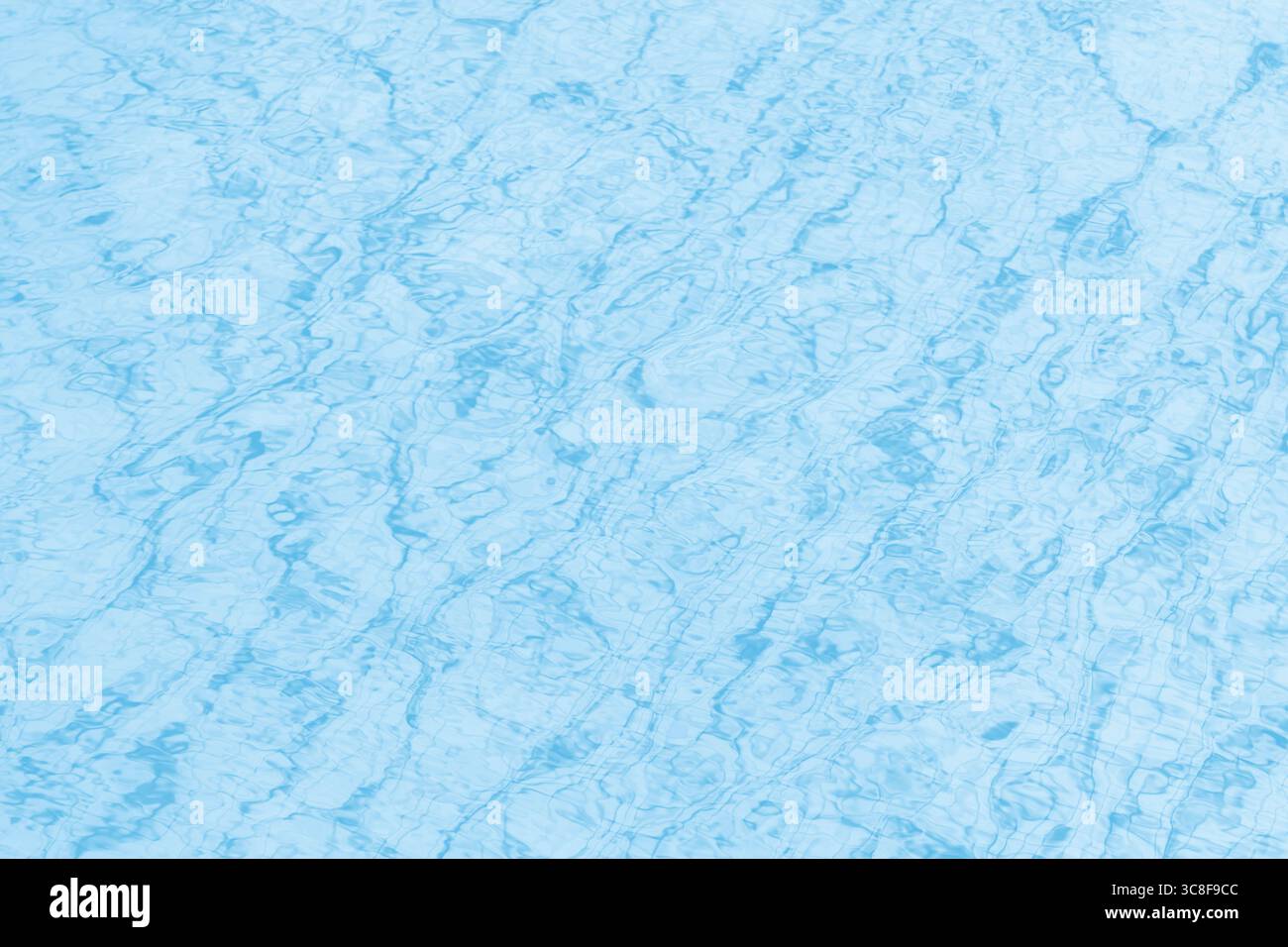 Superficie della piscina azzurra. Schema di sfondo acqua per lo sfondo Foto Stock